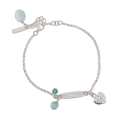 Sterling silver dream charm bracelet