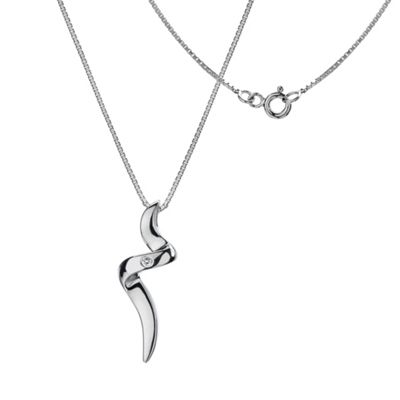 Silver Spiral Pendant Necklace                                                                                                  