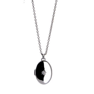 Silver Locket Pendant Necklace                                                                                                  