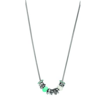 Silver assorted bead necklace