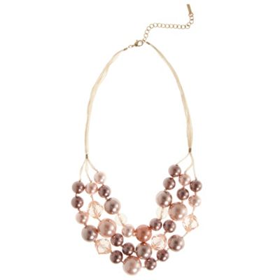 Light pink pearl short necklace