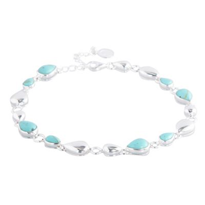 Turquoise teardrop stone bracelet