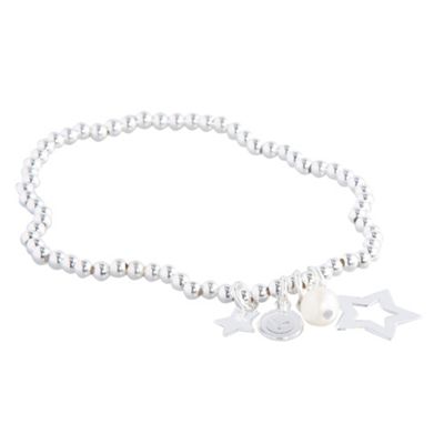 Silver star charm bracelet