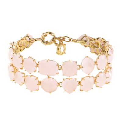 Light pink faceted stone bracelet