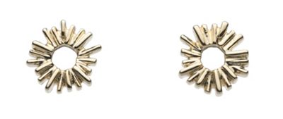 Gold plated radiating stud earrings