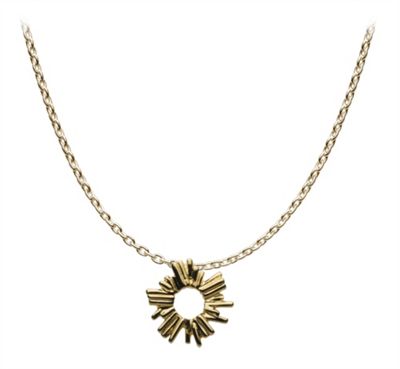 Gold plated radiating necklace