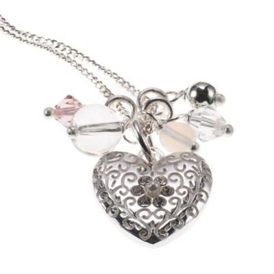 Sterling silver heart charm necklace