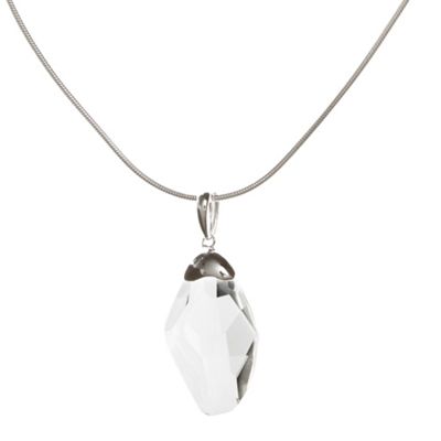 Sterling silver faceted stone pendant