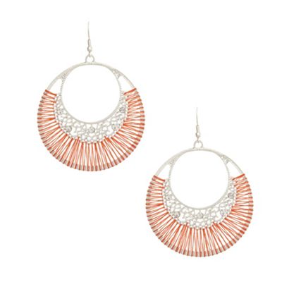 Orange Threaded Hoop Earrings                                                                                                   