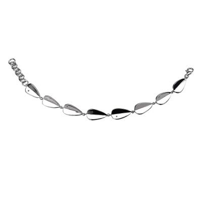 Hot Diamonds Sterling silver Echo teardrop bracelet