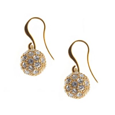 Gold Fireball drop earrings