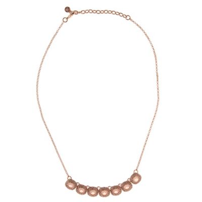 Light pink crystal collar necklace