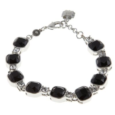 Silver stone set bracelet