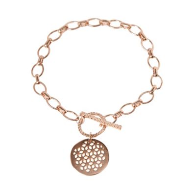 Gold Round Cut Out Bracelet                                                                                                     