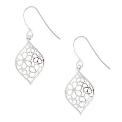 Silver Small Lantern Drop Earrings                                                                                              