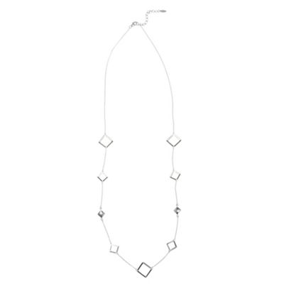 J by Jasper Conran Sterling silver square pendant necklace