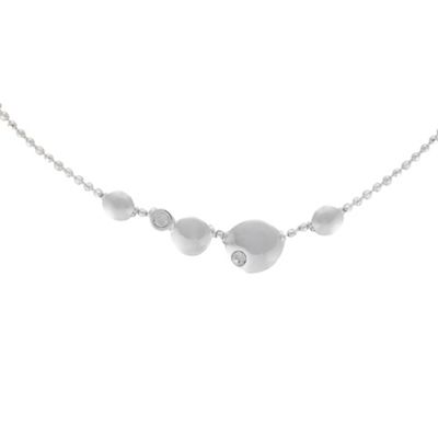 Sterling silver disc pendant necklace