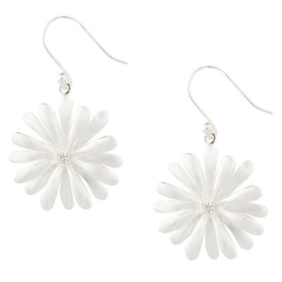 Vicenza Sterling silver large daisy earrings