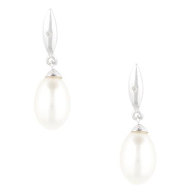 Sterling silver pearl bead earrings