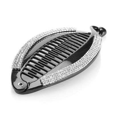 Silver Diamant  Banana Hair Clip                                                                                                