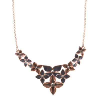 Rose Enamel Flower Necklace                                                                                                     