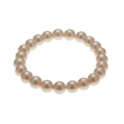 Pale Pink 8Mm Pearl Stretch Bracelet                                                                                            