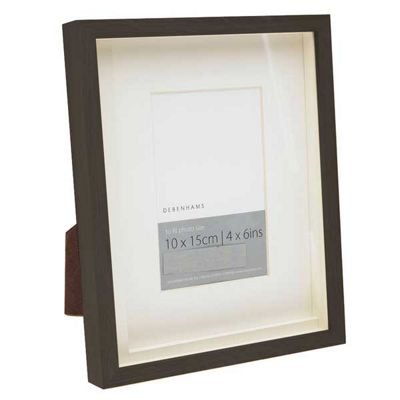 Small dark wood boxed photo frame