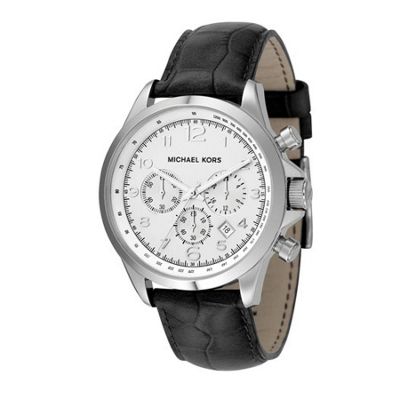 Michael Kors Black chronograph dial with black strap watch