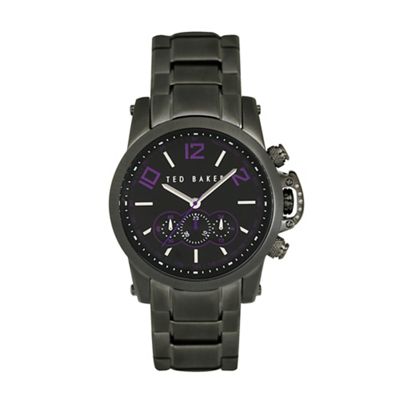 Ted Baker Black round chronograph dial bracelet strap watch