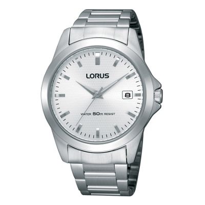 Lorus Silver coloured round dial bracelet strap watch