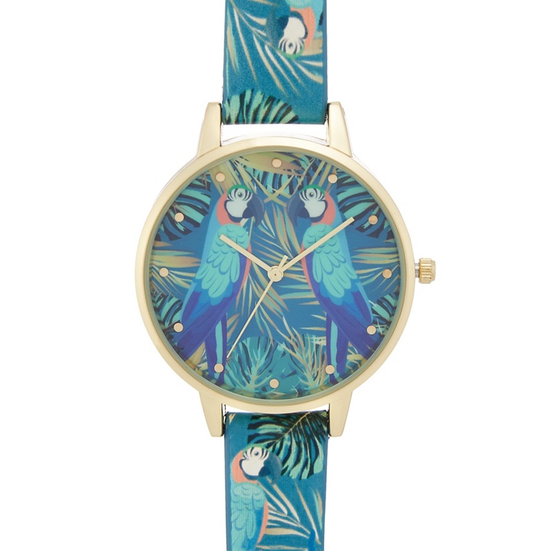 Red Herring - Ladies' Multi-Coloured Parrot Print Analogue Watch Review