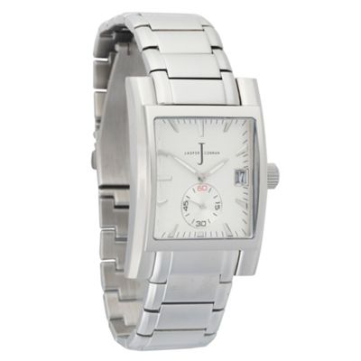 J by Jasper Conran Silver coloured rectangular faced watch