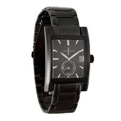 Black rectangular faced watch