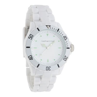 White round face resin bracelet watch