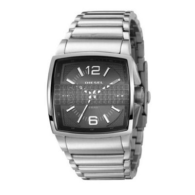 Mens grey dial stainless steel bracelet