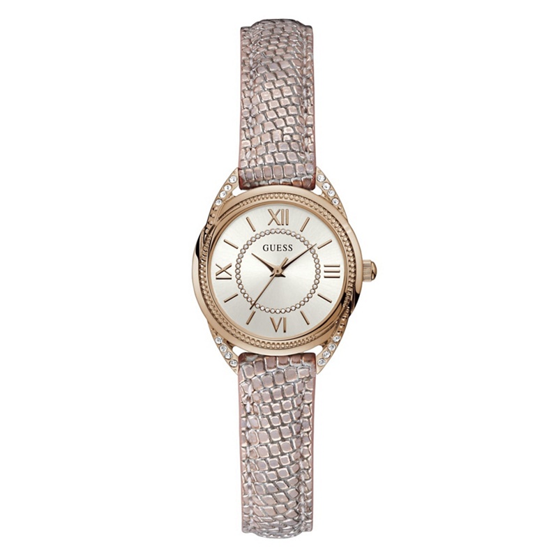 Guess - Ladies Rose Gold Small Analogue Leather Strap Watch Review