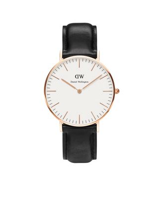 Ladies black multi dial watch