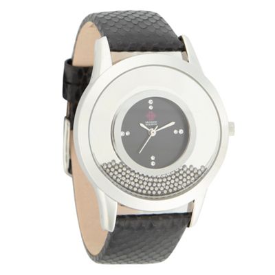 Womens lack floating ball dial watch