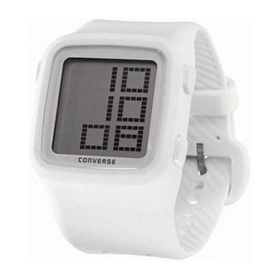 Converse Unisex White Square Face Silicone Strap Watch