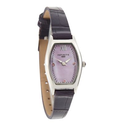 Women's Purple Pearlescent Tonneau Dial Watch