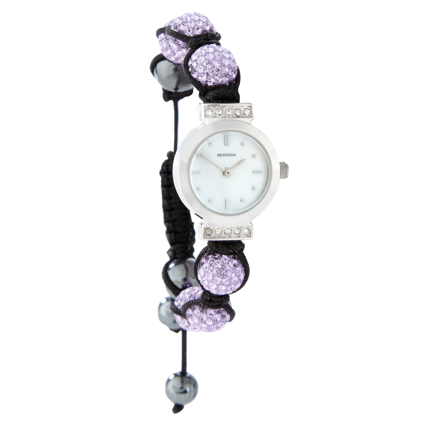 Sekonda Ladies purple crystalla wrist watch