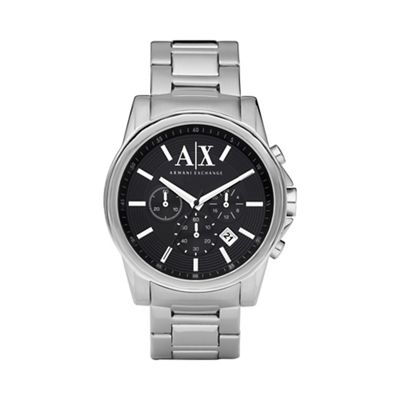 Armani Exchange - Men's silver date display watch