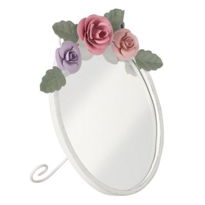 Cream small flower mirror