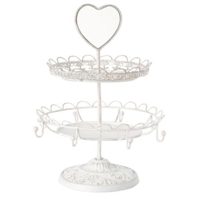 Cream cake tray jewellery stand