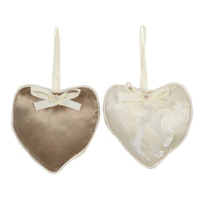 Cream set of two scented hanging cushions