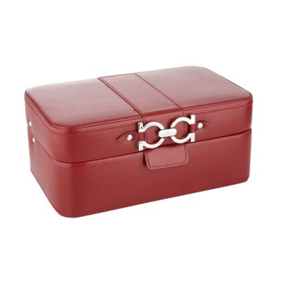 Red small snaffle front jewellery box