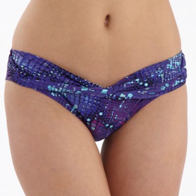 Purple mock snake skin bikini bottoms