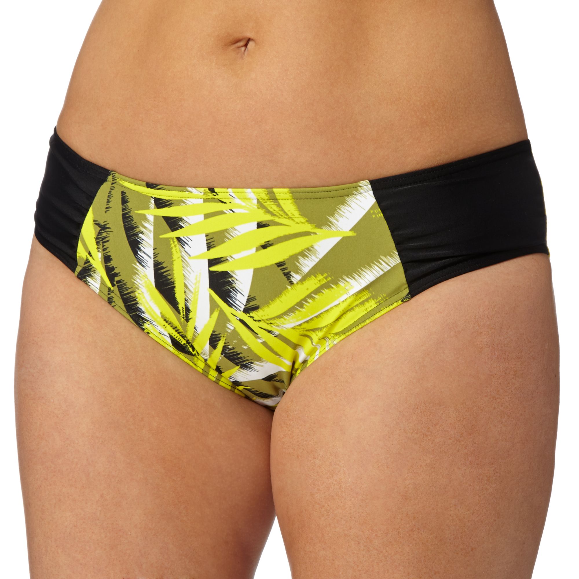 Dd+ Womens Yellow Palm Print Bikini Bottoms From Debenhams eBay