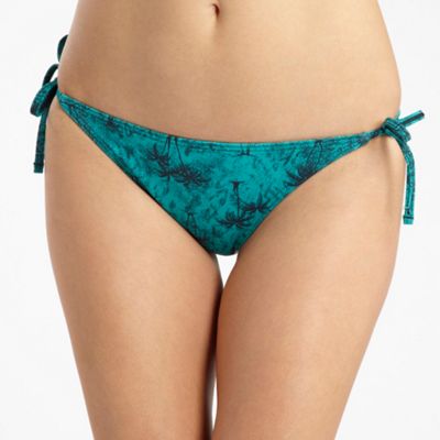 Green palm print bikini bottoms Thumbnail Image