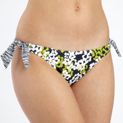 Green Monet Floral Tied Bikini Bottoms